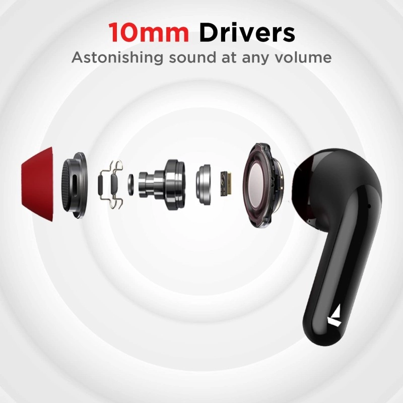 boAt Airdopes 175 True Wireless Earbuds with Quad Mics, 35H Playtime (Active Black) boAt Airdopes 175 True Wireless Earbuds with Quad Mics, 35H Playtime (Active Black)