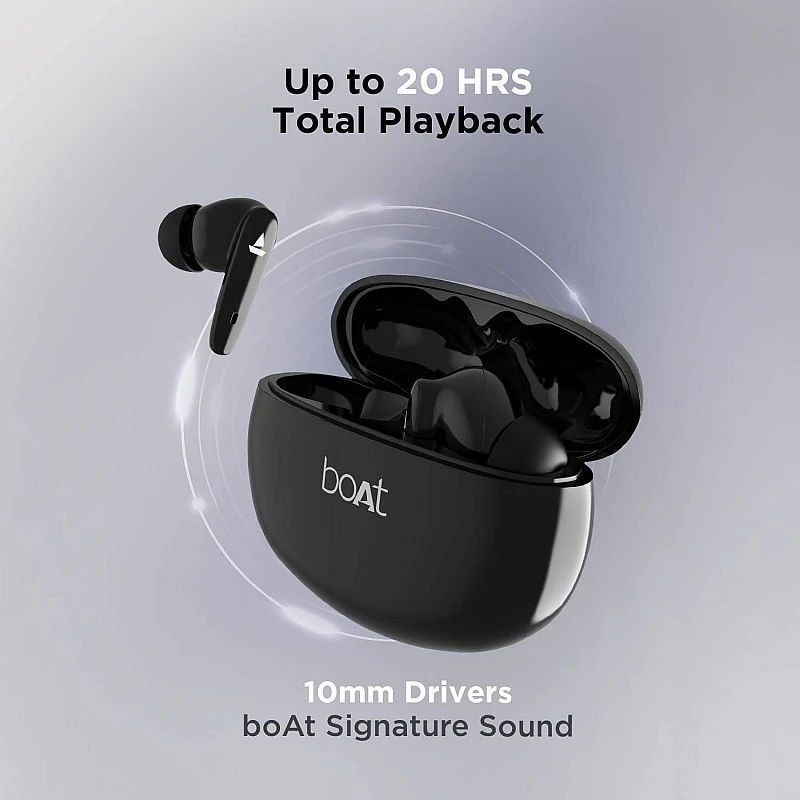 boAt Airdopes 181 in-Ear True Wireless Earbuds (Carbon Black) boAt Airdopes 181 in-Ear True Wireless Earbuds (Carbon Black)