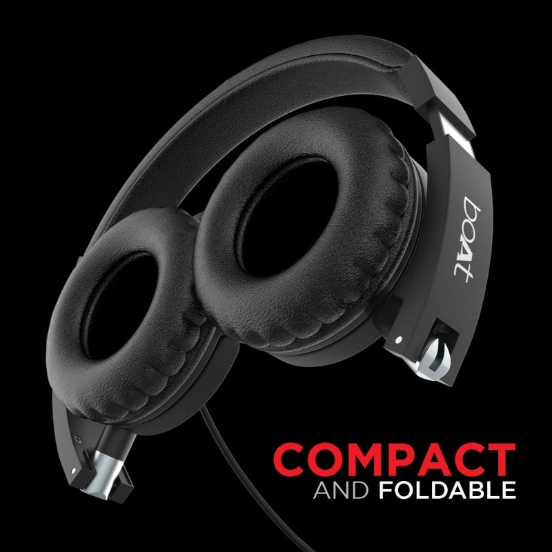 BoAt Bassheads 900 Wired On Ear Headphones with Mic Carbon Black BoAt Bassheads 900 Wired On Ear Headphones with Mic Carbon Black