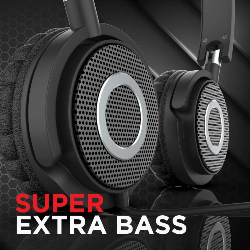 BoAt Bassheads 900 Wired On Ear Headphones with Mic Carbon Black BoAt Bassheads 900 Wired On Ear Headphones with Mic Carbon Black