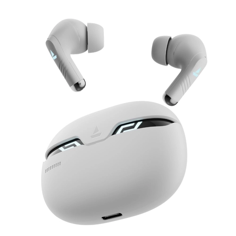 boAt Immortal 101 TWS Earbuds with Beastᵀᴹ Mode(40ms Low Latency), 30 HRS Playtime, Blazing LEDs, Quad Mics with ENx Tech, ASAP Charge & BTv5.3(Black Sabre)