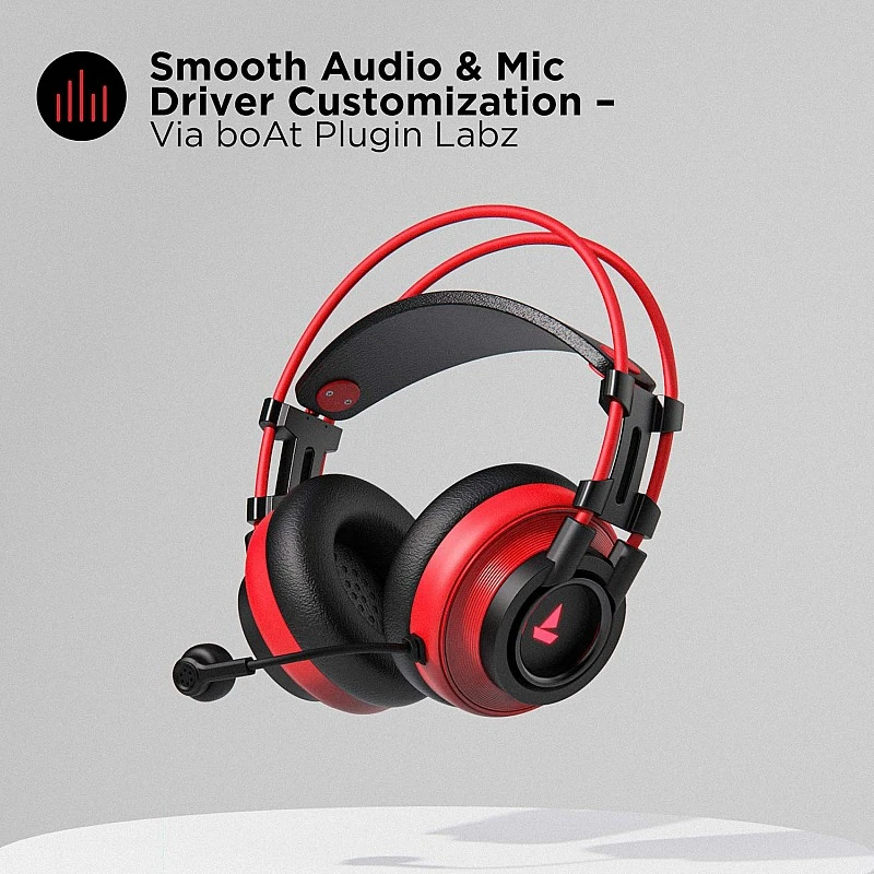 boAt Immortal-IM-200-(7.1) Wired Channel USB Gaming Headphone with RGB Breathing LEDs 50mm Drivers Raging (Red) boAt Immortal-IM-200-(7.1) Wired Channel USB Gaming Headphone with RGB Breathing LEDs 50mm Drivers Raging (Red)