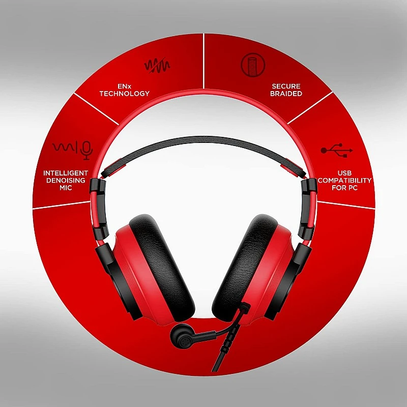 boAt Immortal-IM-200-(7.1) Wired Channel USB Gaming Headphone with RGB Breathing LEDs 50mm Drivers Raging (Red) boAt Immortal-IM-200-(7.1) Wired Channel USB Gaming Headphone with RGB Breathing LEDs 50mm Drivers Raging (Red)