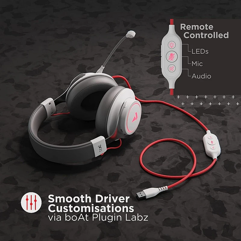 boAt Immortal IM1000D Dual Channel Wired Gaming Headphones with Dolby White Sabre boAt Immortal IM1000D Dual Channel Wired Gaming Headphones with Dolby White Sabre