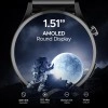 boAt Lunar Embrace w/Vibrant 1.51" (3.8 cm) AMOLED Display,Premium Metal Design, Functional Crown, 100+ Sports Mode, Animated Watch Faces, Built-in Games, Smart Watch for Men & Women(Steel Grey)