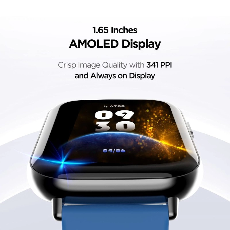 boAt Matrix Smart Watch with 1.65” AMOLED Display, Always On Mode, Slim Premium Design (Ocean Blue)