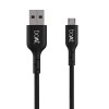 boAt Micro USB 150 Tangle-Free, Sturdy Micro USB Cable with 2A Fast Charging & 480mbps Data Transmission, 10000+ Bends Lifespan & Extended 1.5m Length Black