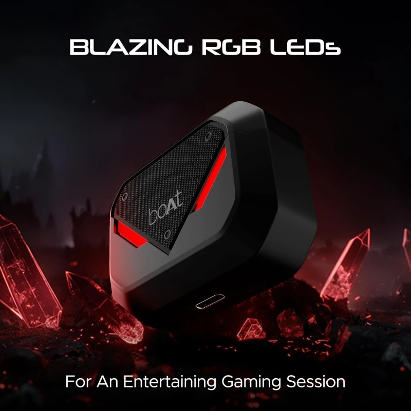 boAt Newly Launched Immortal 158 TWS in Ear Gaming Earbuds with 40hrs Playback, 40ms Super-Low Latency Beast Mode, RGB LEDs, 4 Mics with ENx, IWP, ASAP Charge, BTv5.3(Black Sabre) boAt Newly Launched Immortal 158 TWS in Ear Gaming Earbuds with 40hrs Playback, 40ms Super-Low Latency Beast Mode, RGB LEDs, 4 Mics with ENx, IWP, ASAP Charge, BTv5.3(Black Sabre)