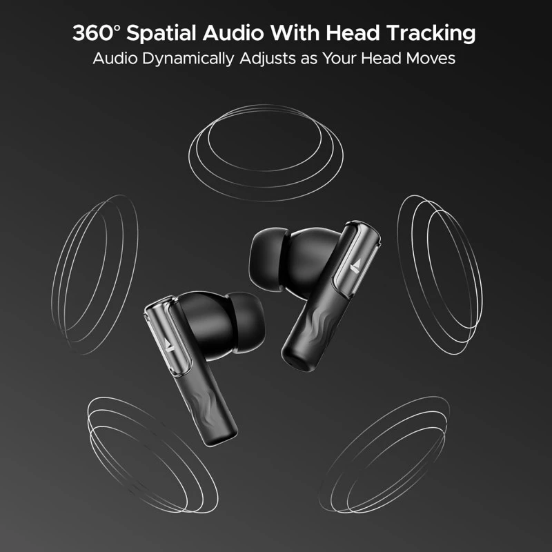 boAt Nirvana Ivy, 50dB Hybrid Active Noise Cancellation, 360º Spatial Audio,Fast Charge,App Support, 50Hrs Battery, v5.3 Bluetooth Earbuds, TWS Ear Buds Wireless Earphones with mic (Gunmetal Black) boAt Nirvana Ivy, 50dB Hybrid Active Noise Cancellation, 360º Spatial Audio,Fast Charge,App Support, 50Hrs Battery, v5.3 Bluetooth Earbuds, TWS Ear Buds Wireless Earphones with mic (Gunmetal Black)