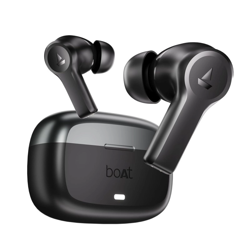 boAt Nirvana Lucid w/ 32 dB ANC, Multi-Point Connectivity, in-Ear Detection, 60HRS Playback, Hearables App, 4 Mics ENx, IPX5 Truly Wireless in Ear Earbuds, TWS Ear Buds