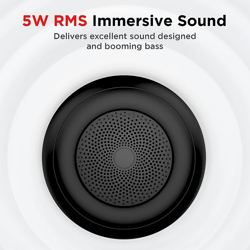 boAt Stone 135 Portable Wireless Speaker with 5W RMS Immersive Sound, IPX4 Water Resistance (Active Black) boAt Stone 135 Portable Wireless Speaker with 5W RMS Immersive Sound, IPX4 Water Resistance (Active Black)