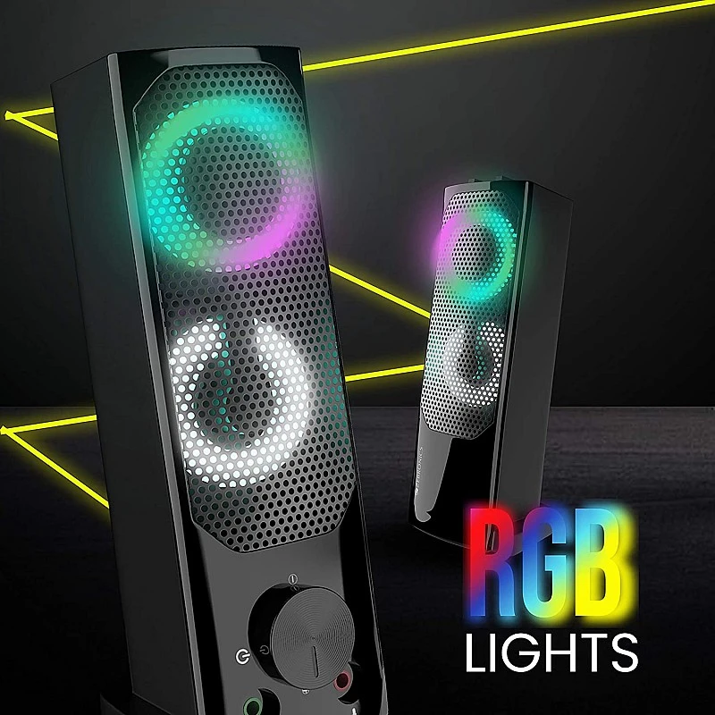 Zebronics Zeb Wonderbar 10 USB Powered 2.0 Computer Speaker with RGB Lights Zebronics Zeb Wonderbar 10 USB Powered 2.0 Computer Speaker with RGB Lights