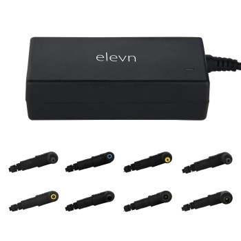 elevn 65 Watts Universal Laptop Power Adapter with Auto Voltage Switching, Equipped with 8 Different connectors & Power Output