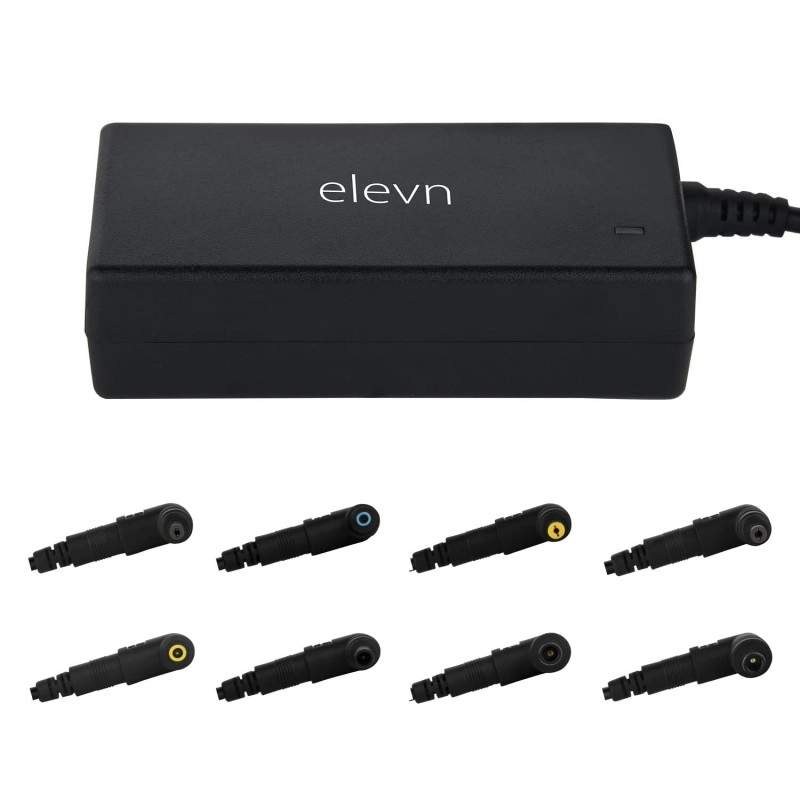 elevn 65 Watts Universal Laptop Power Adapter with Auto Voltage Switching, Equipped with 8 Different connectors & Power Output