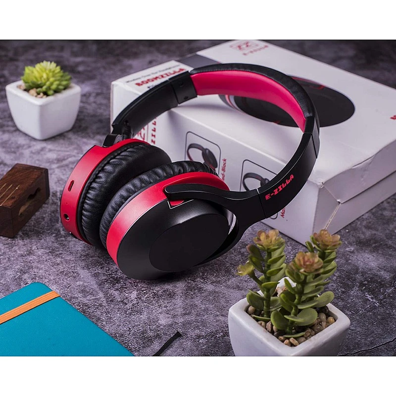 E-Zilla BoomZilla Bluetooth Headphones with Passive Noise Cancellation and 12 Hour Battery Life Black E-Zilla BoomZilla Bluetooth Headphones with Passive Noise Cancellation and 12 Hour Battery Life Black