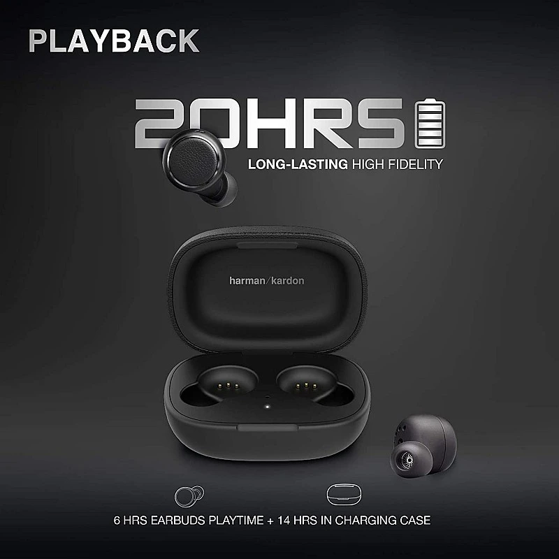 Harman Kardon Kardon Fly Truly Wireless Bluetooth in Ear Earphone with Mic Black