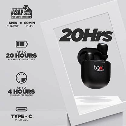 boAt Airdopes 381 Bluetooth Headset (Active Black, True Wireless) boAt Airdopes 381 Bluetooth Headset (Active Black, True Wireless)
