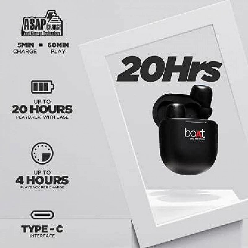 boAt Airdopes 381 Bluetooth Headset (Active Black, True Wireless) boAt Airdopes 381 Bluetooth Headset (Active Black, True Wireless)