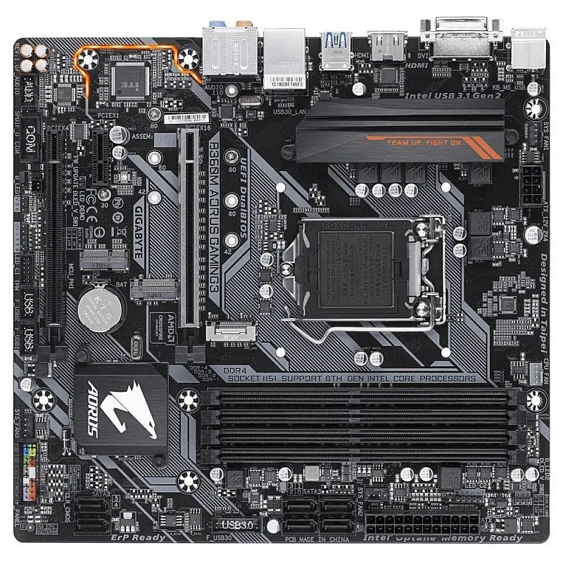 Gigabyte B360M AORUS Gaming 3 Socket 1151/H370/DDR4/S-ATA Motherboard - Black Gigabyte B360M AORUS Gaming 3 Socket 1151/H370/DDR4/S-ATA Motherboard - Black