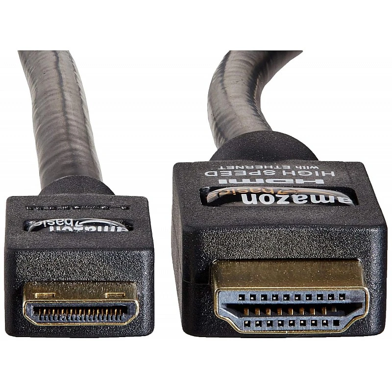 AmazonBasics HL-007343 High-Speed Mini-HDMI (Not Micro USB/Micro HDMI) to HDMI Cable - 10 Feet AmazonBasics HL-007343 High-Speed Mini-HDMI (Not Micro USB/Micro HDMI) to HDMI Cable - 10 Feet