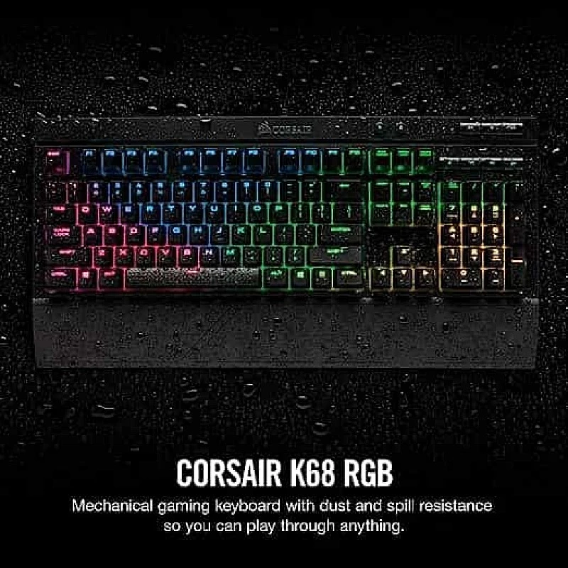 Corsair K68 Mechanical Gaming Keyboard-RED Backlit-Cherry MX Red - Black Corsair K68 Mechanical Gaming Keyboard-RED Backlit-Cherry MX Red - Black