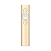 logitech Spotlight Wireless Presentation Remote, 2.4 Ghz and Bluetooth, USB-Receiver, Digital Laser Pointer, 30-Meter Operating Range, Dual Connectivity for Timer PC/Mac/Android/iOS - Gold