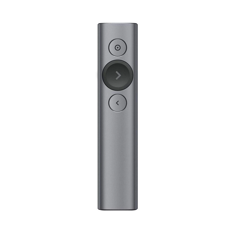 logitech Spotlight Wireless Presentation Remote, 2.4 Ghz and Bluetooth, USB-Receiver, Digital Laser Pointer, 30-Meter Operating Range, Dual Connectivity for Timer PC/Mac/Android/iOS - Gold