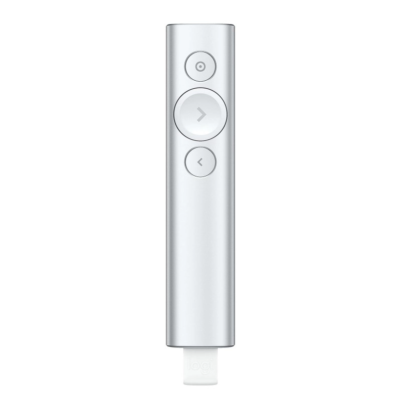 logitech Spotlight Wireless Presentation Remote, 2.4 Ghz and Bluetooth, USB-Receiver, Digital Laser Pointer, 30-Meter Operating Range, Dual Connectivity for Timer PC/Mac/Android/iOS - Gold