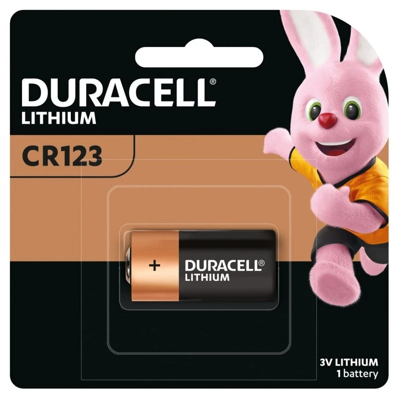 Duracell High Power Lithium 123 Battery 3V, pack of 1 (CR123 / CR123A / CR17345) suitable for use in sensors, keyless locks, photo flash and flashlights Duracell High Power Lithium 123 Battery 3V, pack of 1 (CR123 / CR123A / CR17345) suitable for use in sensors, keyless locks, photo flash and flashlights