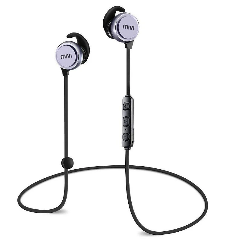 Mivi Thunder Beats Wireless Bluetooth Earphones with Stereo Sound and Hands-Free Mic (Gun Metal)- Mivi Thunder Beats Wireless Bluetooth Earphones with Stereo Sound and Hands-Free Mic (Gun Metal)-