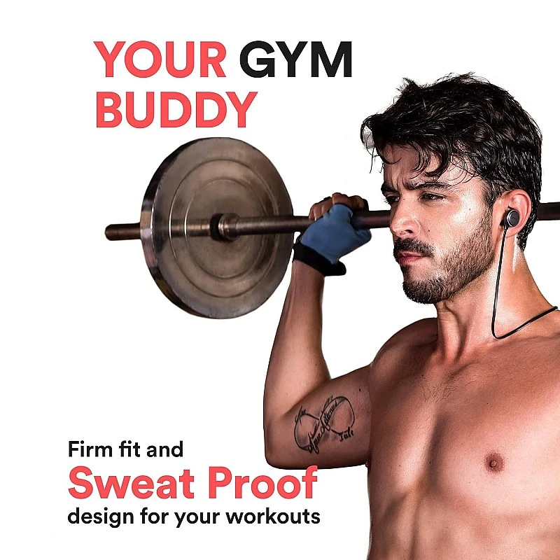 Mivi Thunder Beats Wireless Bluetooth Earphones with Stereo Sound and Hands-Free Mic (Gun Metal)- Mivi Thunder Beats Wireless Bluetooth Earphones with Stereo Sound and Hands-Free Mic (Gun Metal)-