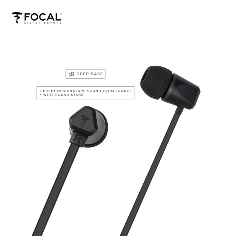Focal Sense 100SI Wired in Ear Earphone with Mic (Black)-