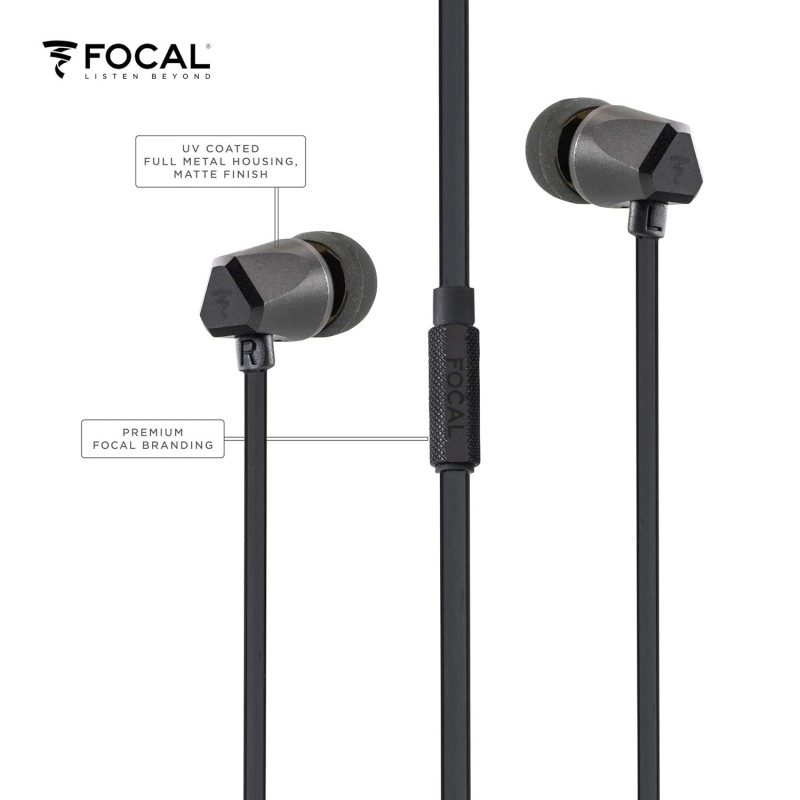 Focal Sense 100SI Wired in Ear Earphone with Mic (Black)-
