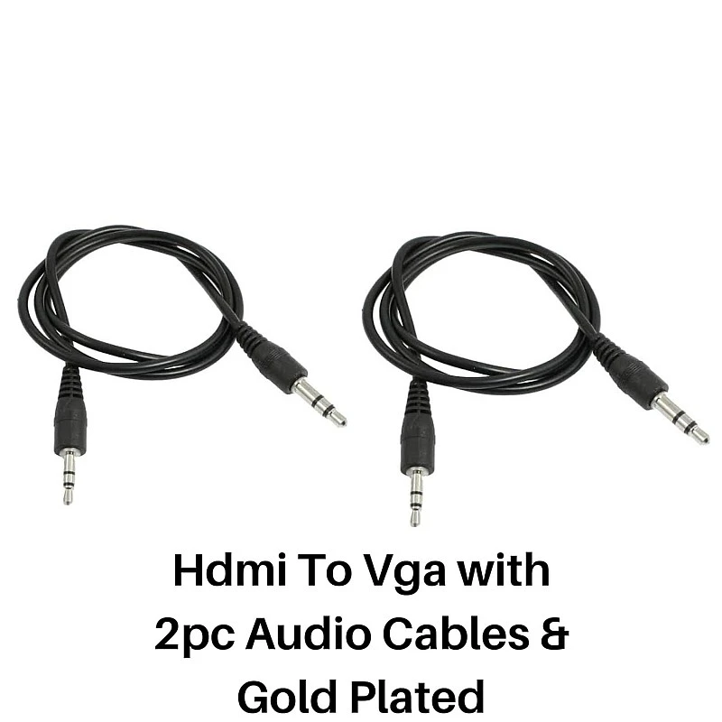 Live Tech HDMI to VGA with 1PC Audio Cable - (Black) Live Tech HDMI to VGA with 1PC Audio Cable - (Black)
