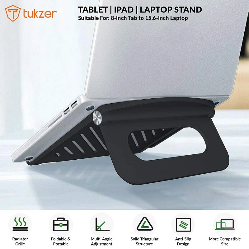 Tukzer Foldable Laptop & Tablet Stand Riser for Laptop/MacBook/Notebook