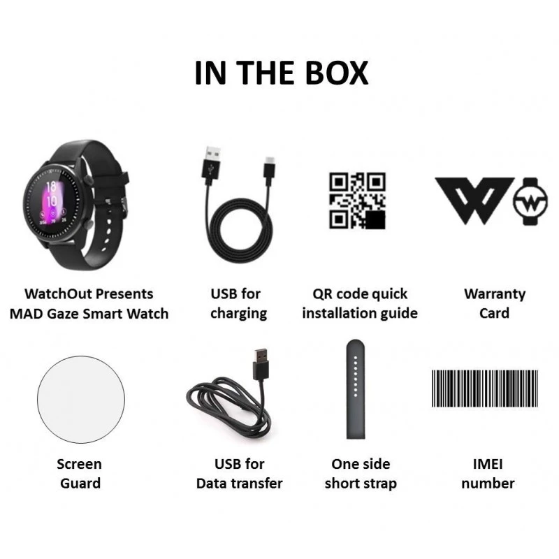 WatchOut Wearables Presents Mad Gaze : World's First Gesture Controlled & 4G IoT Enabled Silicone Smartwatch (Black) WatchOut Wearables Presents Mad Gaze : World's First Gesture Controlled & 4G IoT Enabled Silicone Smartwatch (Black)
