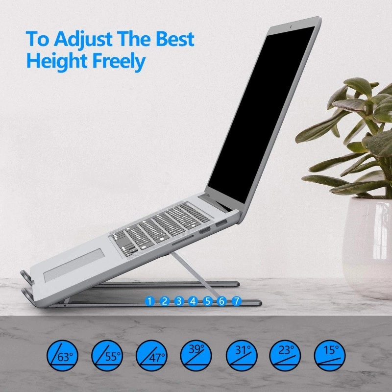Cosmic Byte Adjustable Aluminum Portable Laptop Rack Stand for Upto 17" laptops, Tablets, Mobiles, Books with Pouch (Dark Grey) Cosmic Byte Adjustable Aluminum Portable Laptop Rack Stand for Upto 17" laptops, Tablets, Mobiles, Books with Pouch (Dark Grey)