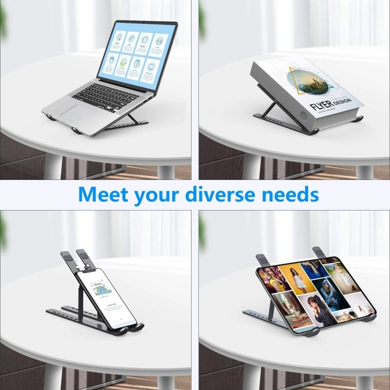 Cosmic Byte Adjustable Aluminum Portable Laptop Rack Stand for Upto 17" laptops, Tablets, Mobiles, Books with Pouch (Dark Grey) Cosmic Byte Adjustable Aluminum Portable Laptop Rack Stand for Upto 17" laptops, Tablets, Mobiles, Books with Pouch (Dark Grey)