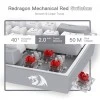 Redragon K617 Fizz 60% Wired RGB Gaming Keyboard, 61 Keys Compact Mechanical Keyboard w/White and Grey Color Keycaps Redragon K617 Fizz 60% Wired RGB Gaming Keyboard, 61 Keys Compact Mechanical Keyboard w/White and Grey Color Keycaps