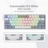 Redragon K617 Fizz 60% Wired RGB Gaming Keyboard, 61 Keys Compact Mechanical Keyboard w/White and Grey Color Keycaps Redragon K617 Fizz 60% Wired RGB Gaming Keyboard, 61 Keys Compact Mechanical Keyboard w/White and Grey Color Keycaps
