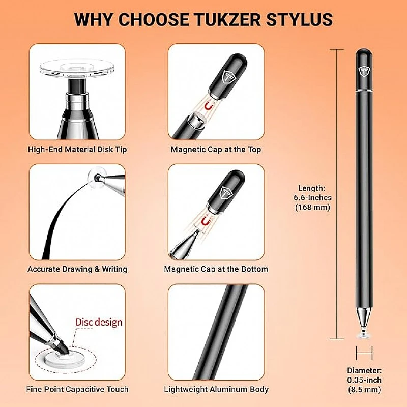 Tukzer Universal Stylus Pen (Black) Tukzer Universal Stylus Pen (Black)