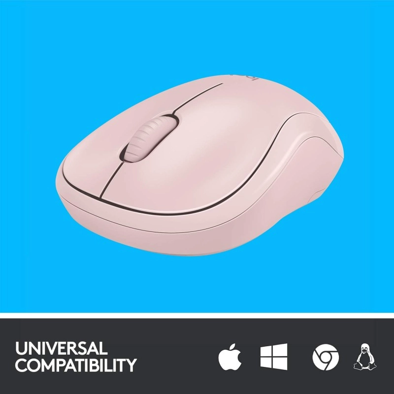 Logitech M221 Wireless Mouse, Silent Buttons, 2.4 GHz - Rose Logitech M221 Wireless Mouse, Silent Buttons, 2.4 GHz - Rose