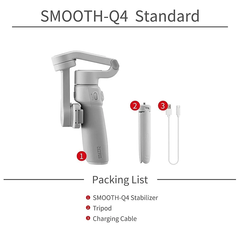zhi yun Smooth Q4 3-Axis Gimbal Stabilizer for Smartphone zhi yun Smooth Q4 3-Axis Gimbal Stabilizer for Smartphone