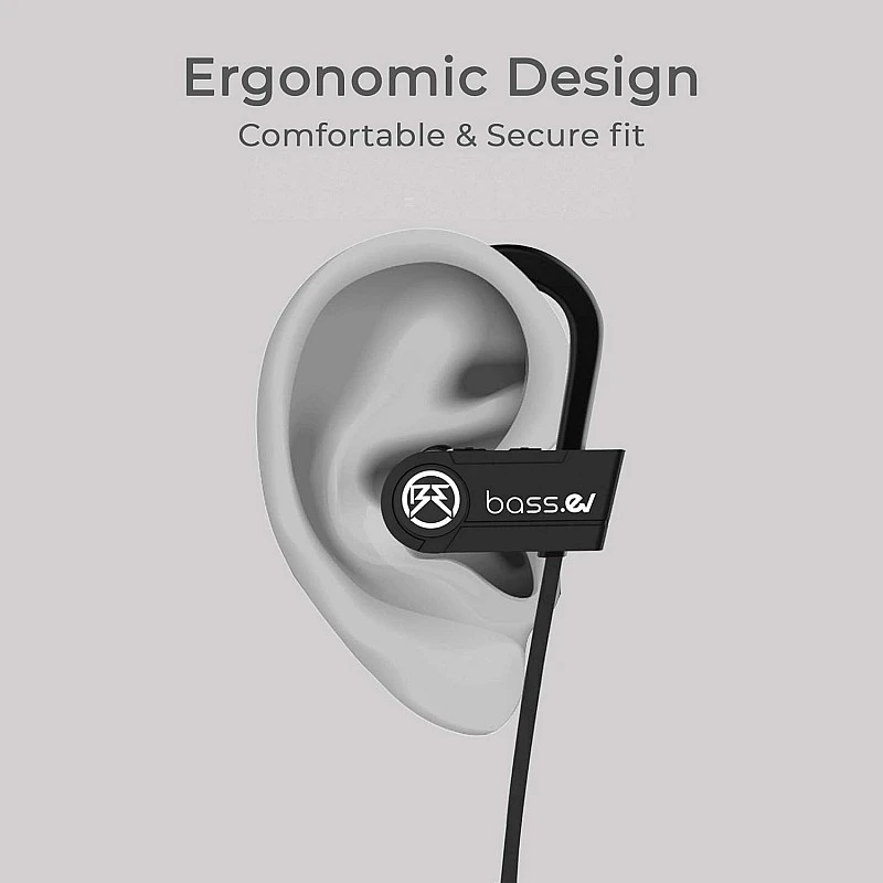 Bass Evolution 2019 Design Hexa Bluetooth 5.0 Wireless Sports Earphones with Mic (Black) Bass Evolution 2019 Design Hexa Bluetooth 5.0 Wireless Sports Earphones with Mic (Black)