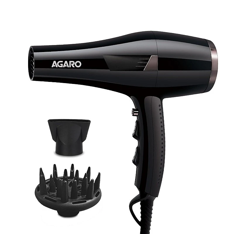 AGARO HD-1150 2000 Watts Professional Hair Dryer with Concentrator, Diffuser & Cool Shot Button- Black AGARO HD-1150 2000 Watts Professional Hair Dryer with Concentrator, Diffuser & Cool Shot Button- Black
