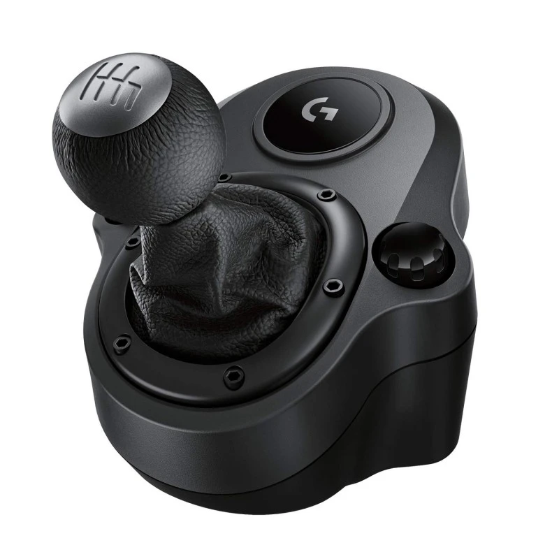 Logitech G Driving Force Racing Wheels Shifter for G29, G920 & G923, 6 Speed, Push Down Reverse Gear, Steel and Leather Construction - Black Logitech G Driving Force Racing Wheels Shifter for G29, G920 & G923, 6 Speed, Push Down Reverse Gear, Steel and Leather Construction - Black