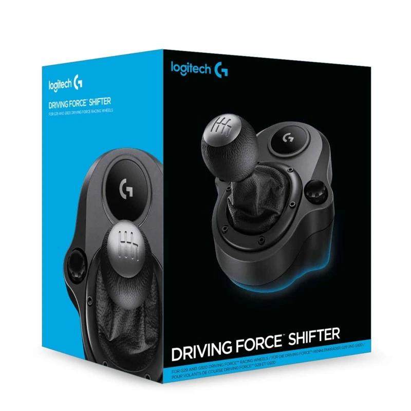 Logitech G Driving Force Racing Wheels Shifter for G29, G920 & G923, 6 Speed, Push Down Reverse Gear, Steel and Leather Construction - Black Logitech G Driving Force Racing Wheels Shifter for G29, G920 & G923, 6 Speed, Push Down Reverse Gear, Steel and Leather Construction - Black