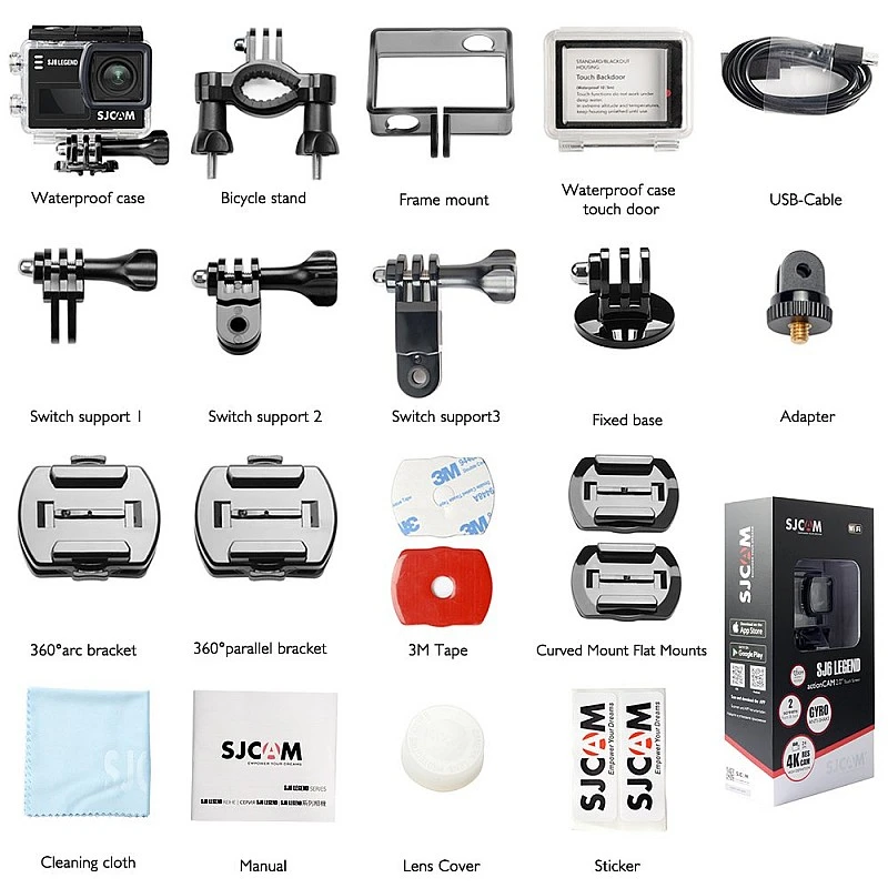 SJCAM SJ6 Legend Optical 16 MP 4K24fps 5.08 cm (2.0") LCD Touch Screen Action Camera | 3-axis Gyro Sensor, 166° Super Wide | External Mic Support | Dual Screen (Black) SJCAM SJ6 Legend Optical 16 MP 4K24fps 5.08 cm (2.0") LCD Touch Screen Action Camera | 3-axis Gyro Sensor, 166° Super Wide | External Mic Support | Dual Screen (Black)
