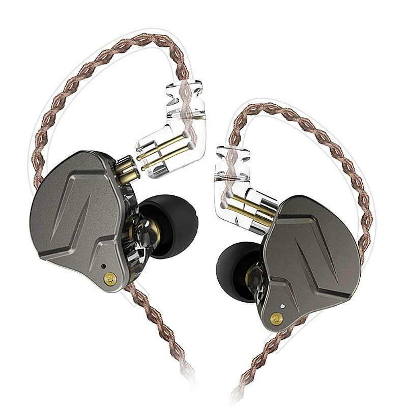 KZ ZSN Pro Dynamic Hybrid Dual Driver in Ear Earphones Detachable Tangle-Free Cable Musicians in-Ear Earbuds Headphones (Gray Without Mic) KZ ZSN Pro Dynamic Hybrid Dual Driver in Ear Earphones Detachable Tangle-Free Cable Musicians in-Ear Earbuds Headphones (Gray Without Mic)