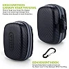 Gizga Essentials Carrying Case for JioFi 4G M2S and JioFI3 WiFi Hotspot Dongle, Shock Asbsorber Protective Carbon Fibre Material, Detachable Hook, Mesh Pocket, Black Gizga Essentials Carrying Case for JioFi 4G M2S and JioFI3 WiFi Hotspot Dongle, Shock Asbsorber Protective Carbon Fibre Material, Detachable Hook, Mesh Pocket, Black